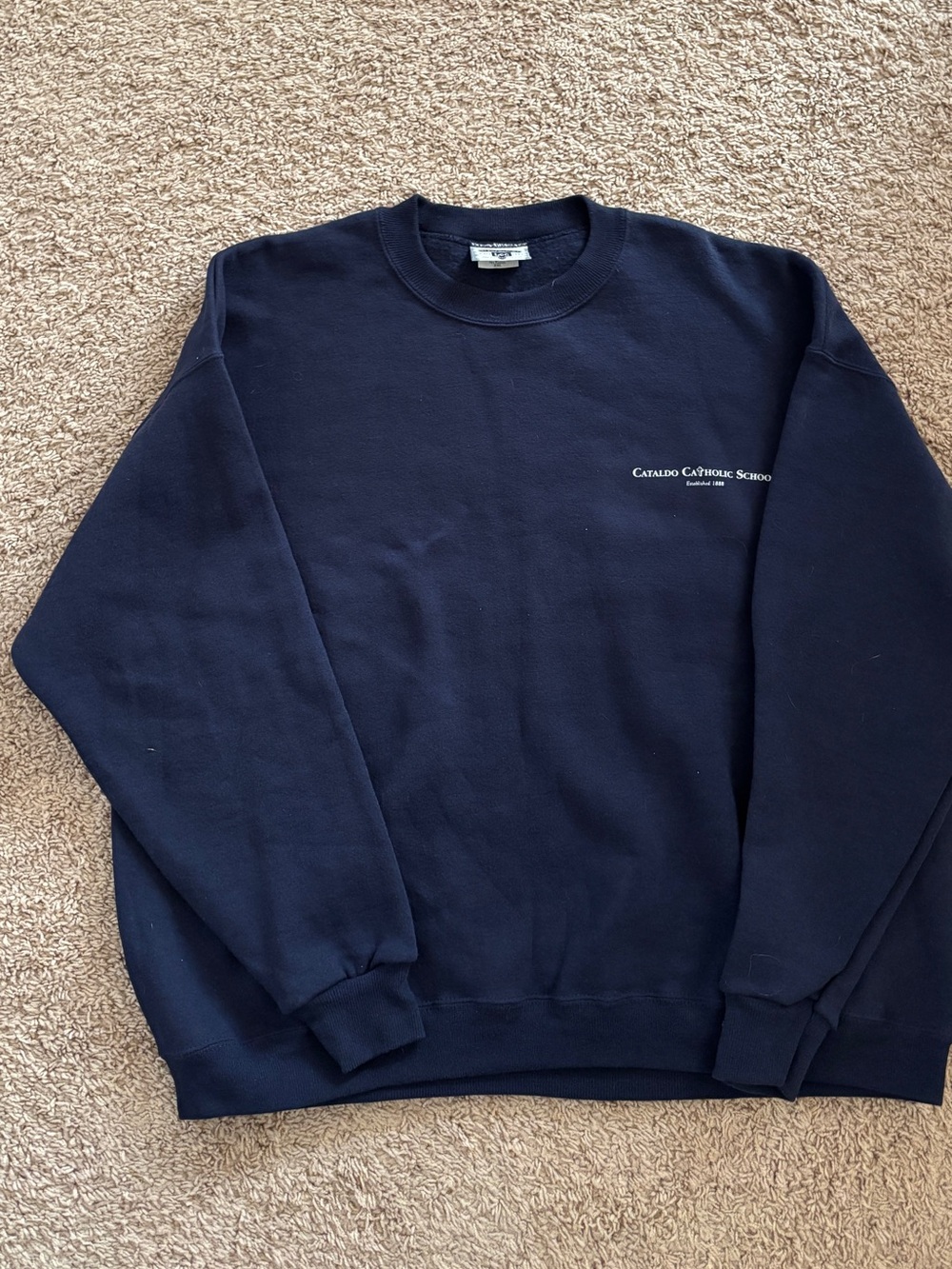Lee Navy Crewneck Sweatshirt with Small Logo